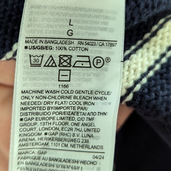 Oversized Split Hem Sweater With Stripes - Picture 8 of 8